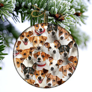 A Bunch Of Jack Russell Terriers Porcelain/Ceramic Ornament
