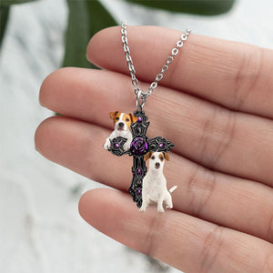 Jack Russell Terrier Pray For God Stainless Steel Necklace