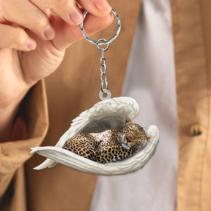 Jaguar Sleeping Angel Acrylic Keychain