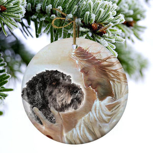 New Release -Labradoodle With God Porcelain/Ceramic Ornament