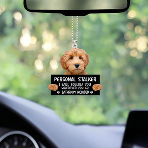 Labradoodle Personal Stalker Car Hanging Ornament