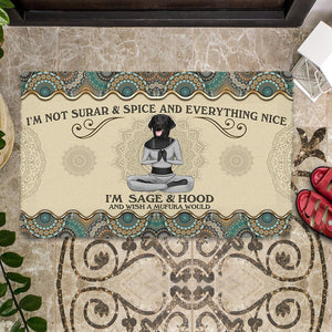 Wish A Mufuka Would-Black Labrador Retriever Doormat