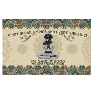 Wish A Mufuka Would-Black Labrador Retriever Doormat