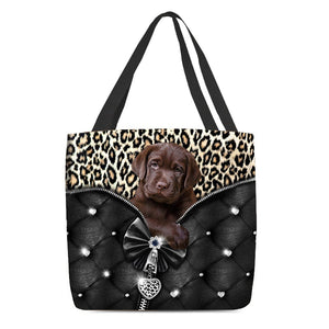 2022 New Release Chocolate Labrador Retriever All Over Printed Tote Bag