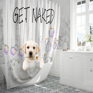Labrador Retriever08 Get Naked Daisy Shower Curtain