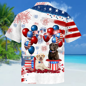 Labrador Retriever Independence Day Hawaiian Shirt