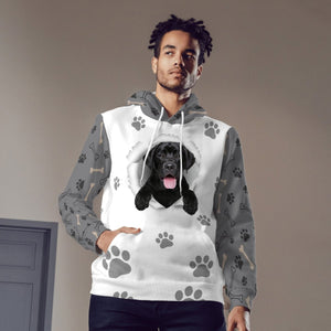 Black Labrador Retriever-Paw Dog Unisex Hoodie