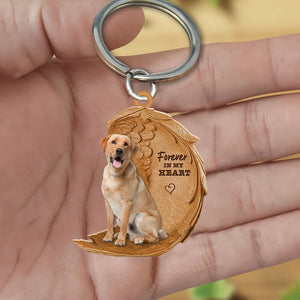 Yellow Labrador Retriever In My Heart Flat Acrylic Keychain