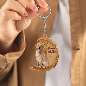 Yellow Labrador Retriever In My Heart Flat Acrylic Keychain