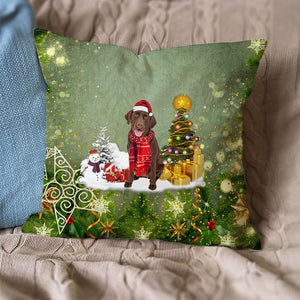 Labrador Retriever Merry Christmas Pillow Case