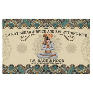 Wish A Mufuka Would-Yellow Labrador Retriever Doormat