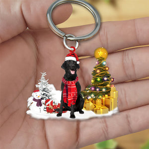 Labrador Retriever Early Merry Christma Acrylic Keychain