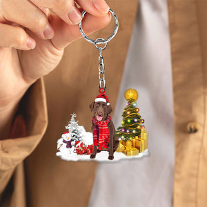 Labrador Retriever03Early Merry Christma Acrylic Keychain