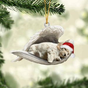 Lhasa Apso Sleeping Angel Christmas Ornament