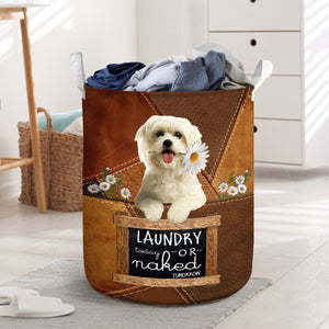 Maltese Laundry Today Or Naked Tomorrow Laundry Basket