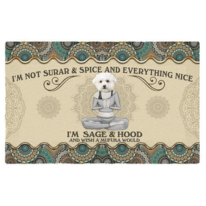 Wish A Mufuka Would-Maltese Doormat