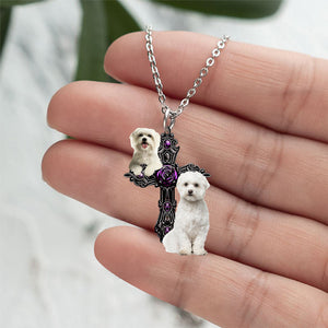 Maltese Pray For God Stainless Steel Necklace