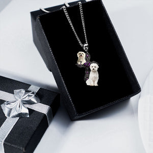 Maltese Pray For God Stainless Steel Necklace