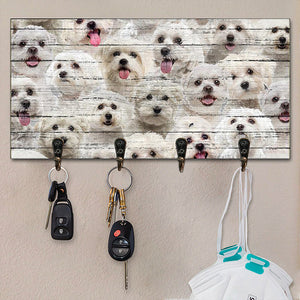 A Bunch Of Malteses Key Hanger