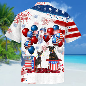 Miniature Pinscher Independence Day Hawaiian Shirt