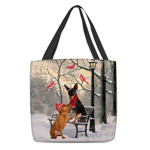 Miniature Pinscher Hello Christmas/Winter/New Year Tote Bag