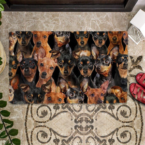 A Bunch Of Miniature Pinschers Doormat