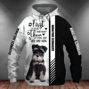 Miniature Schnauzer-First We Steal Your Heart Unisex Hoodie