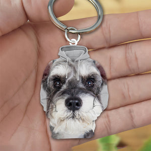 Miniature Schnauzer 3D Graphic Hoodie Acrylic Keychain