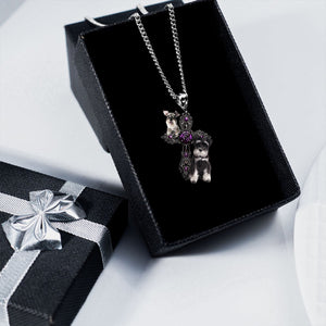 Miniature Schnauzer Pray For God Stainless Steel Necklace