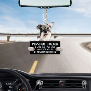 Schnauzer Personal Stalker Car Hanging Ornament