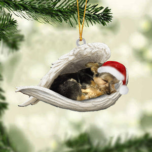 Morkie Sleeping Angel Christmas Ornament