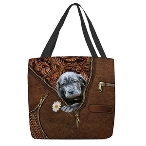 Neapolitan Mastiff Holding Daisy Tote Bag