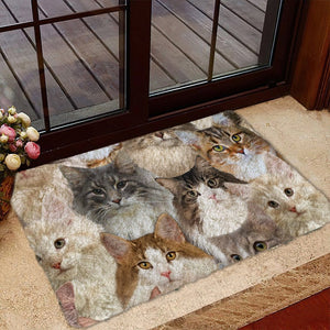 A Bunch Of Norwegian Forest Cats Doormat