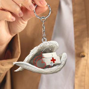 Nurse Sleeping Angel Acrylic Keychain