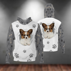 Papillon-Paw Dog Unisex Hoodie