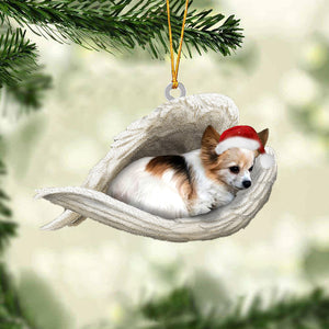 Papillon02 Sleeping Angel Christmas Ornament