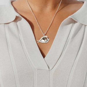 Papillon Sleeping Angel Stainless Steel Necklace