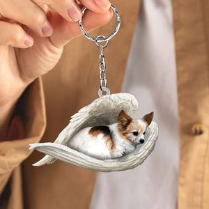 Papillon Sleeping Angel Acrylic Keychain
