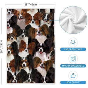 A Bunch Of Papillons Kitchen Towel