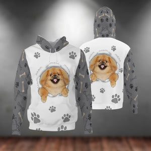 Pekingese-Paw Dog Unisex Hoodie