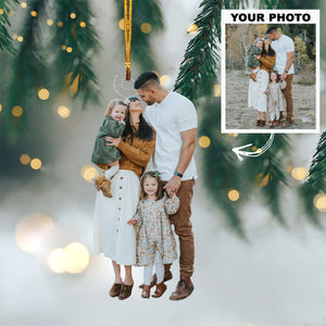 New Release Personalized Love Family Upload Photo Christmas Ornament
