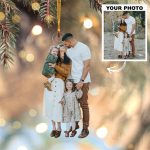 New Release Personalized Love Family Upload Photo Christmas Ornament