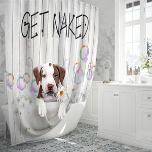 Pit Bull Get Naked Daisy Shower Curtain