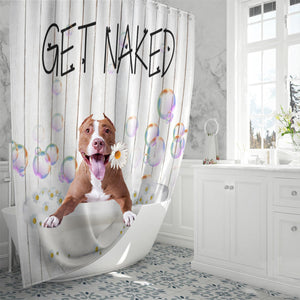 Pitbull Get Naked Daisy Shower Curtain