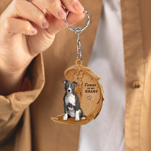 Pitbull In My Heart Flat Acrylic Keychain