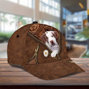 Pitbull02 Holding Daisy Unisex Cap