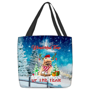 Pomeranian Christmas Tote Bag