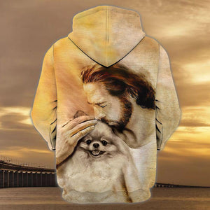Pomeranian With God Unisex Hoodie