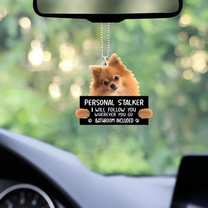 Pomeranian Personal Stalker Car Hanging Ornament