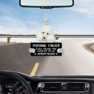 Poodle 02 Personal Stalker Car Hanging Ornament